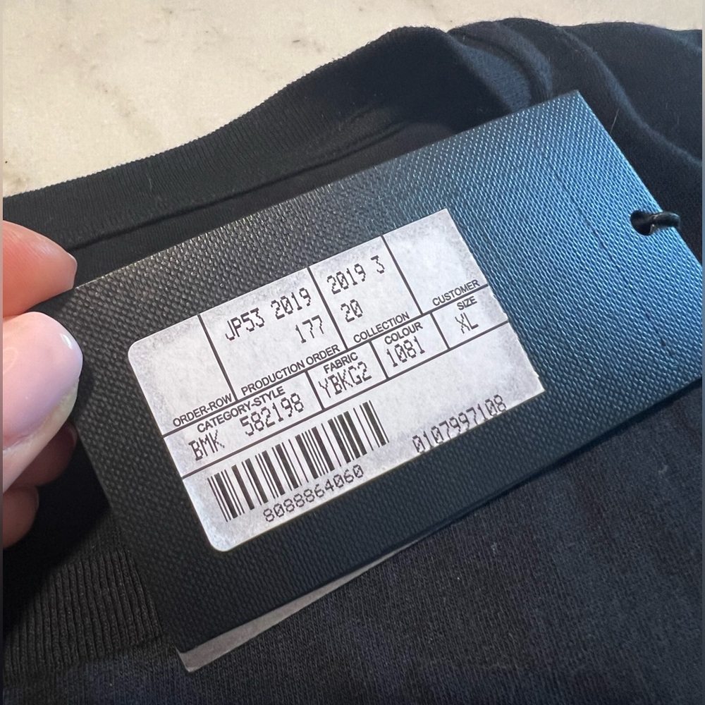 Saint Laurent 2019 Black Metallic Palm Tee XL NWT - Picture 11 of 11